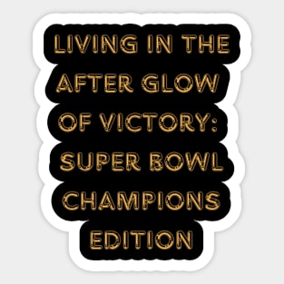 Super Bowl Champions 2024 Victory Design Sticker